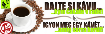 Dajte si kávu! ...kým čakáte v rade